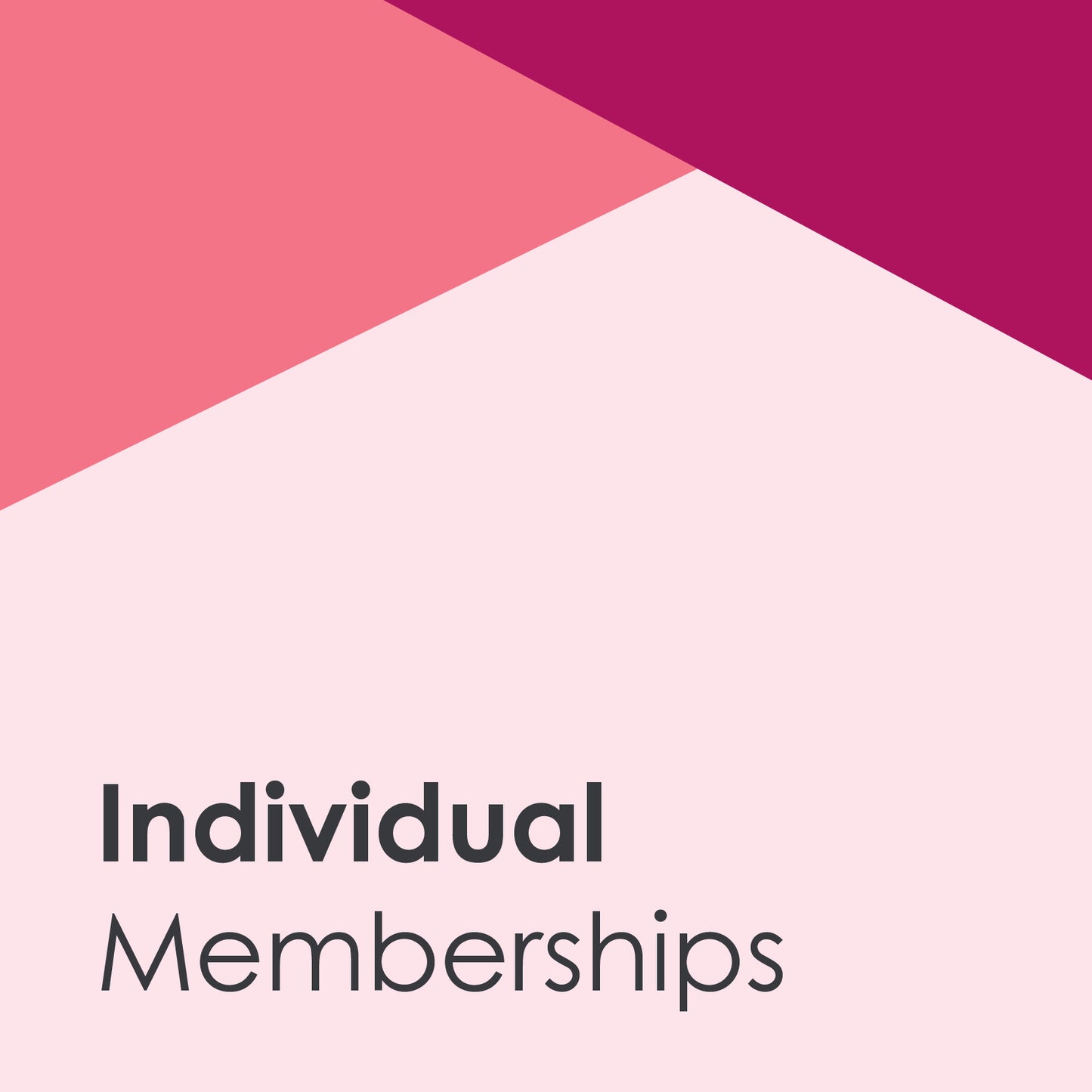 Individual Memberships